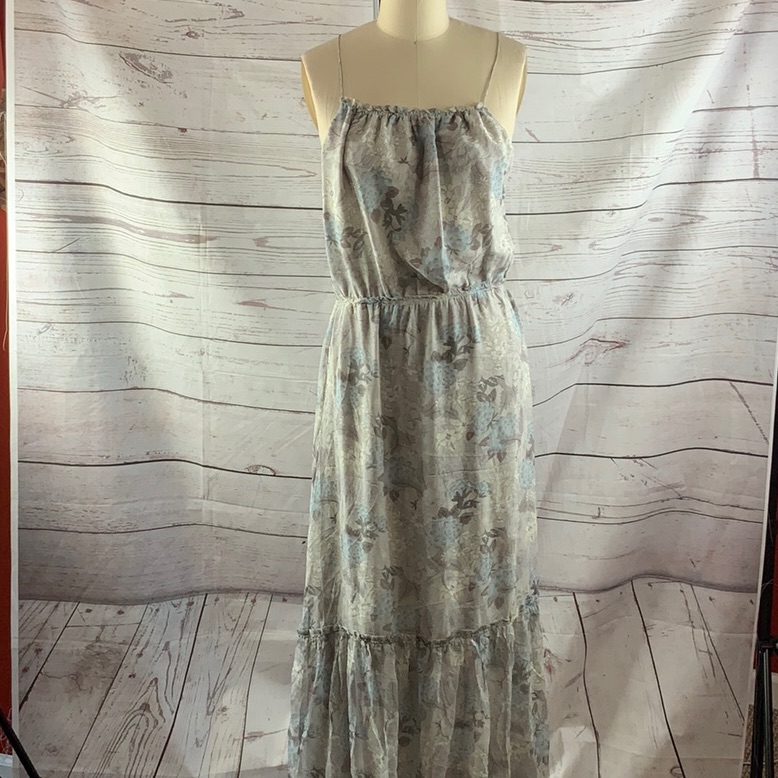 Madison Marcus Silk Floral Print Maxi Dress